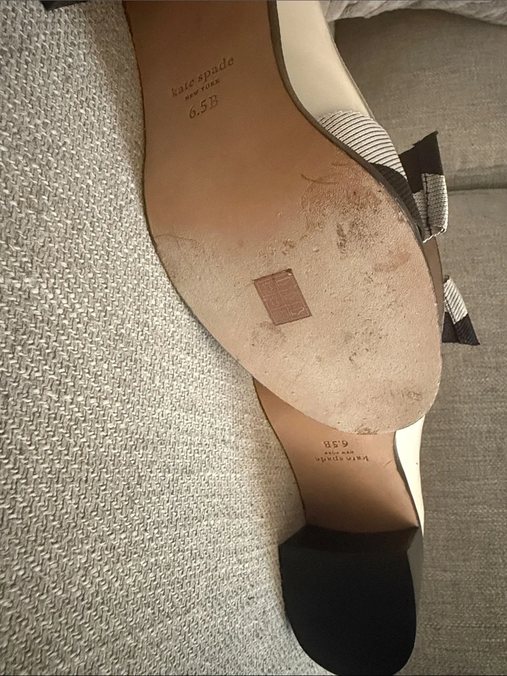 kate spade Leandra Heeled Loafer Bow Block